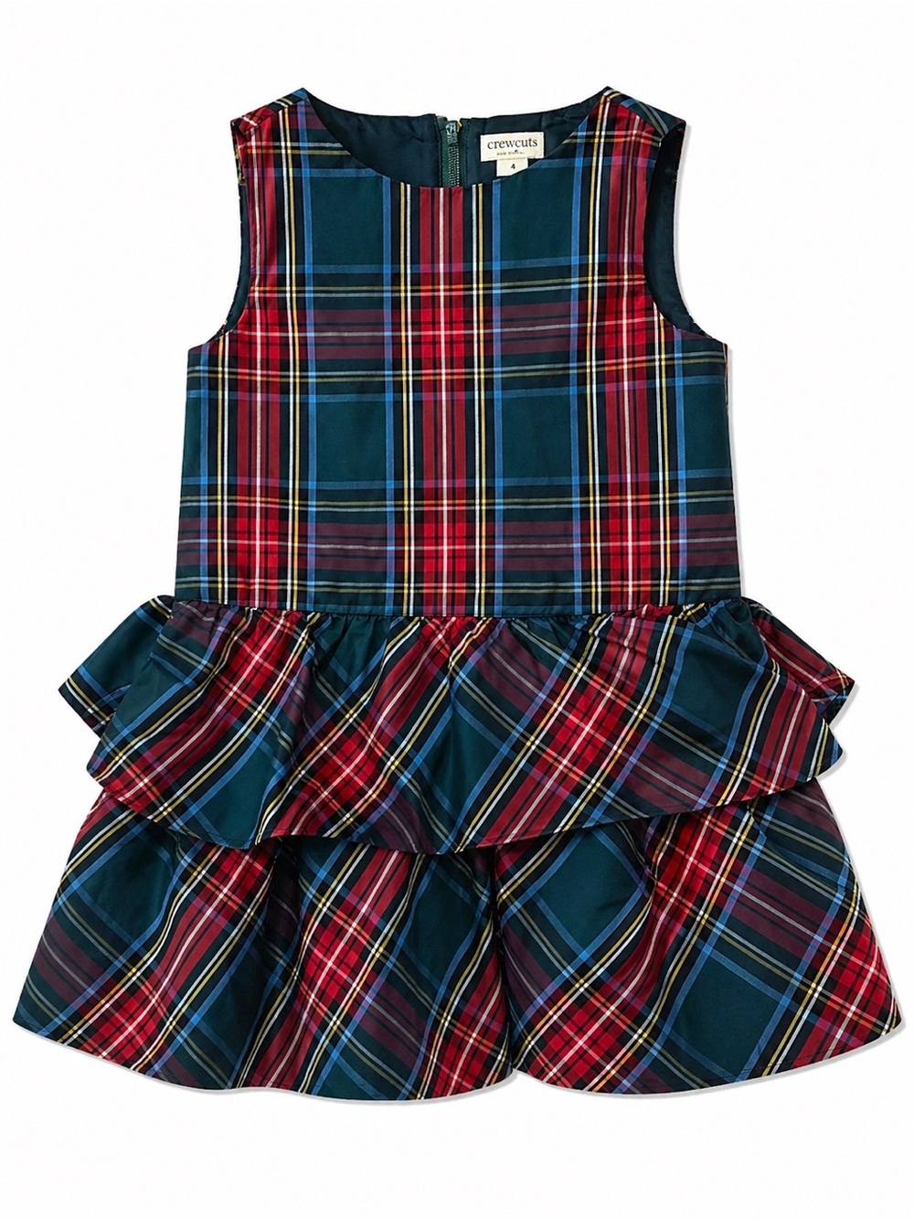 J. Crew CrewCuts Girls Plaid Peplum Dress